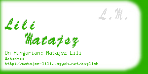 lili matajsz business card